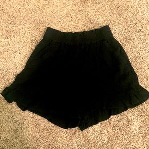 Ruffled Black Shorts with Pockets! High Rise Shorts